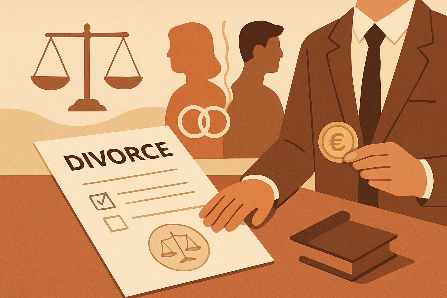Honoraires avocat divorce amiable : grille 2026